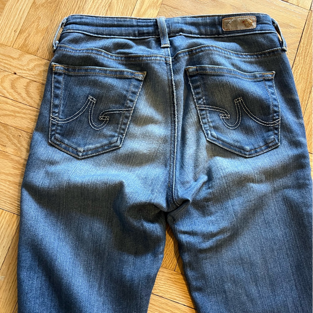 Agolde the Premier Skinny Straight Blue Denim Jeans - Picture 6 of 6
